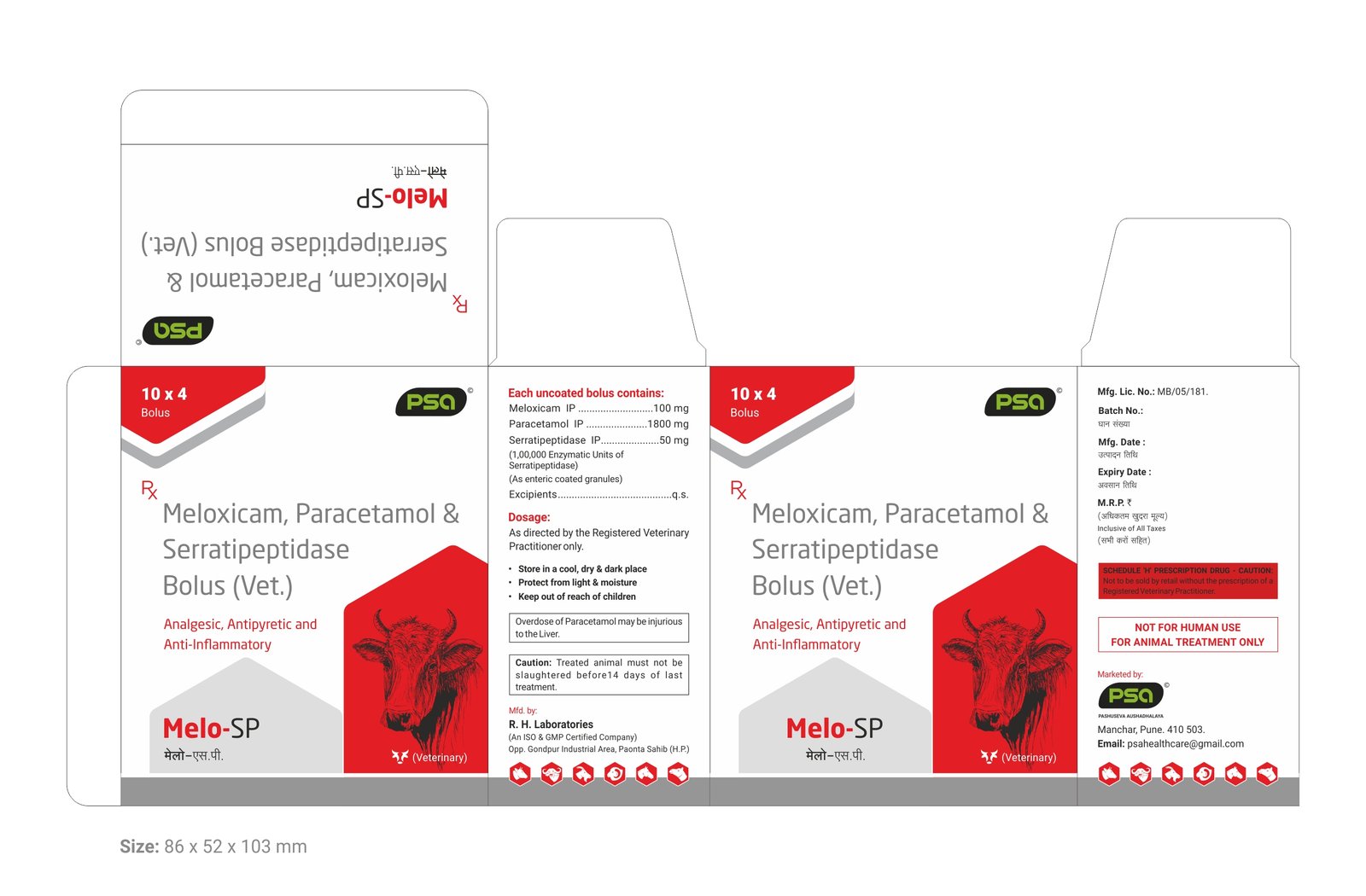 Melo-SP Bolus (10 x 4)