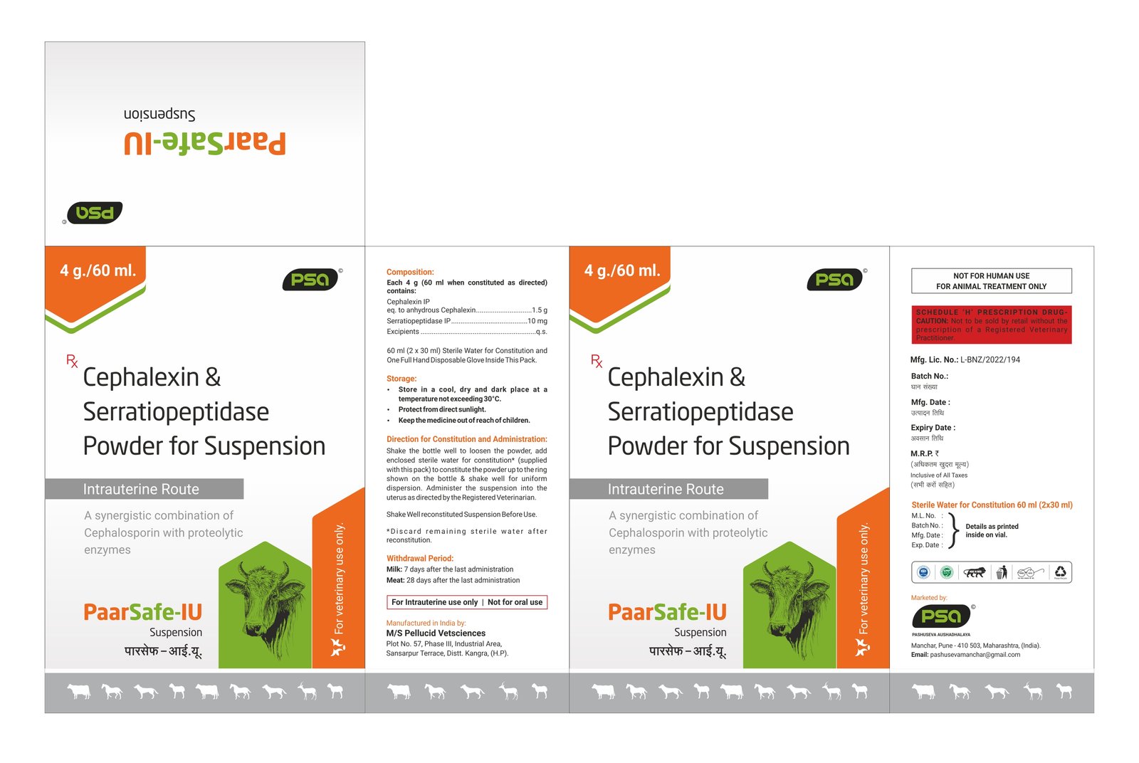 PaarSafe-IU (Liquid Suspension Vet.) 4 gm./60ml.